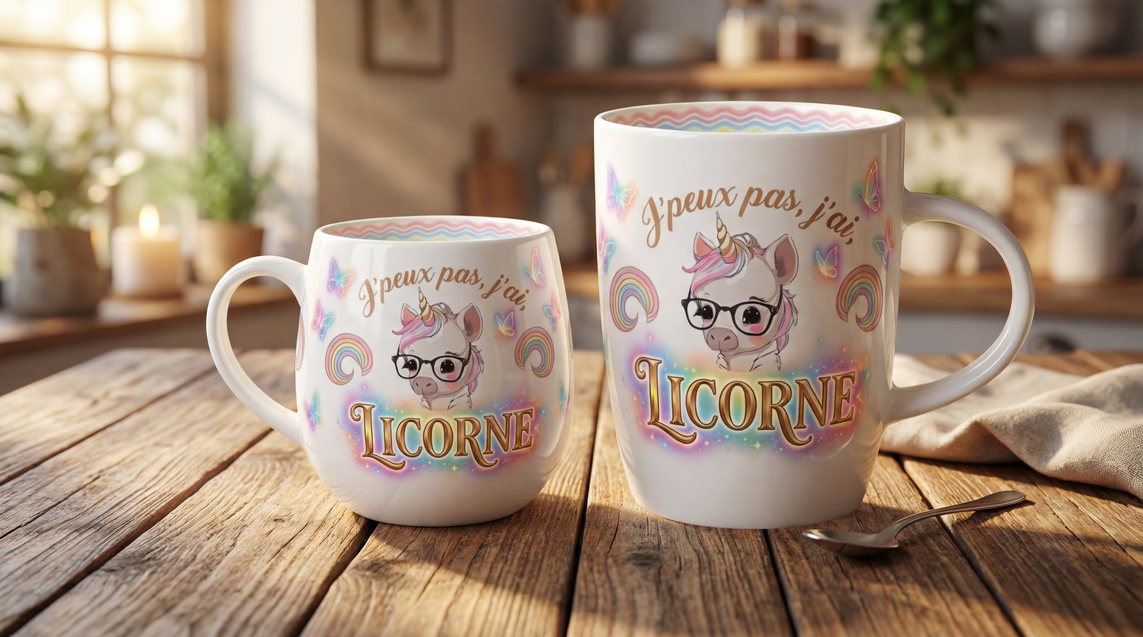 Le bundle de mugs Licorne 400 et 600 ml