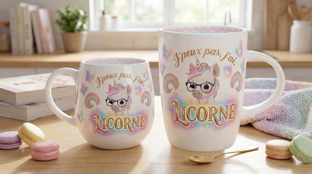 Le bundle de mugs Licorne 400 et 600 ml