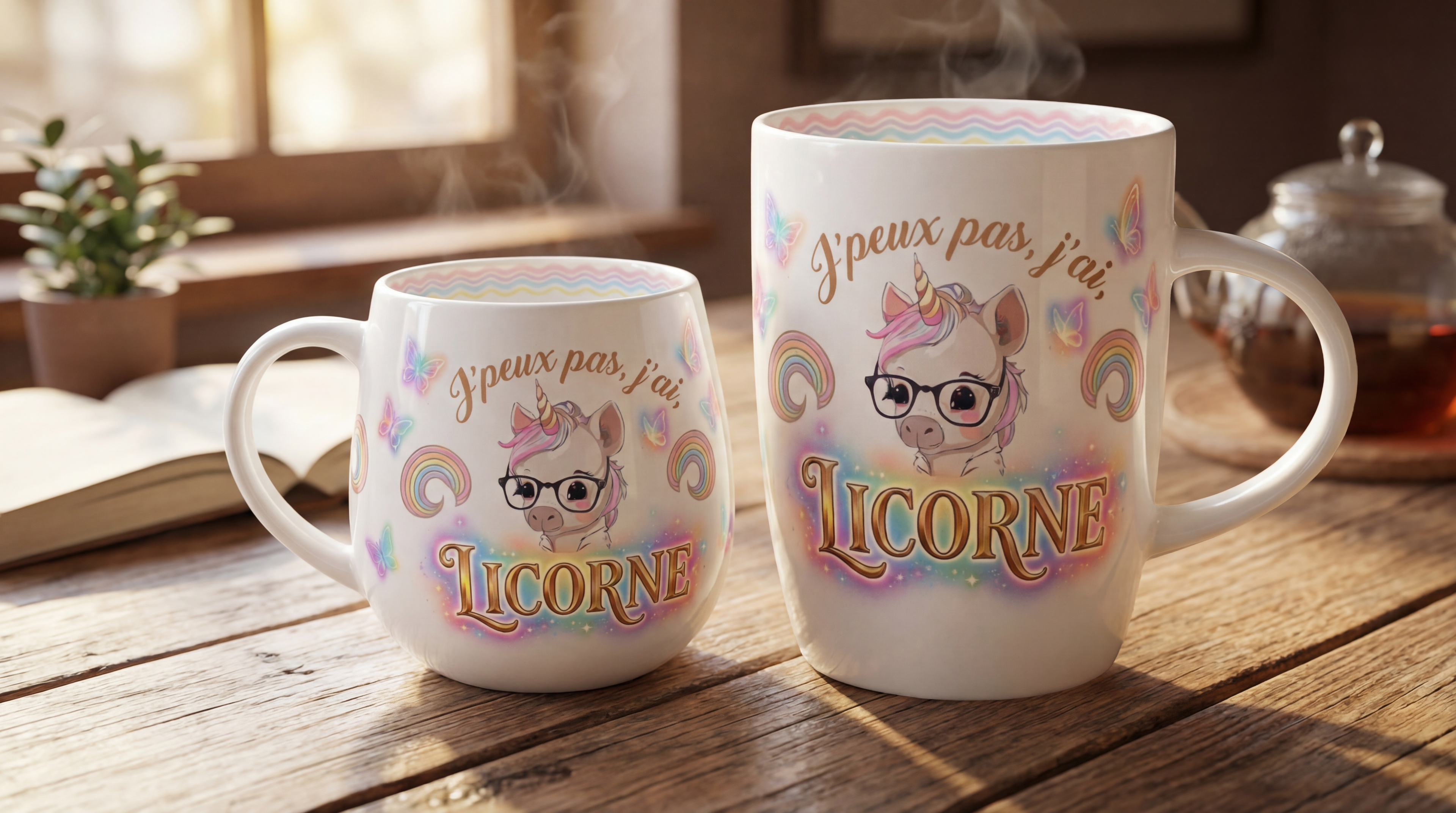Le bundle de mugs Licorne 400 et 600 ml